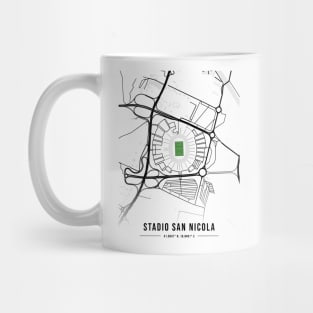 Stadio San Nicola Map Design Mug